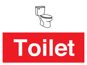 Toilet Sign Dementia Friendly Red